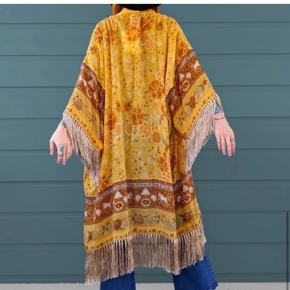 Spell & the Gypsy Mystic Tasselled Robe - Sunflower S/M Small Medium Recyclable - Picture 12 of 13